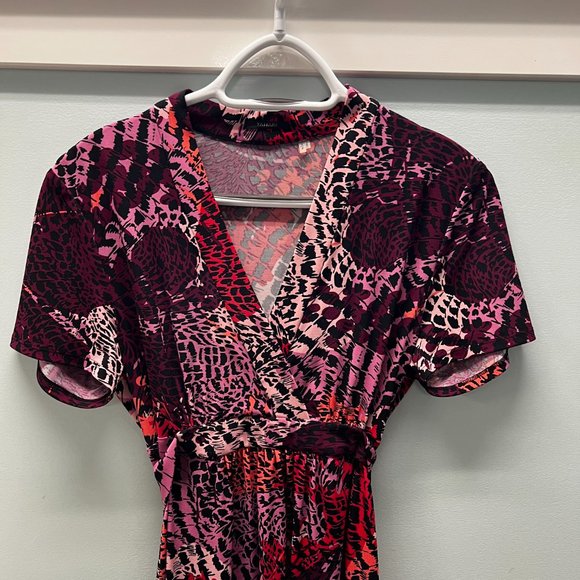 Tahari V-neck Jersey Dress Sz S - Picture 1 of 4